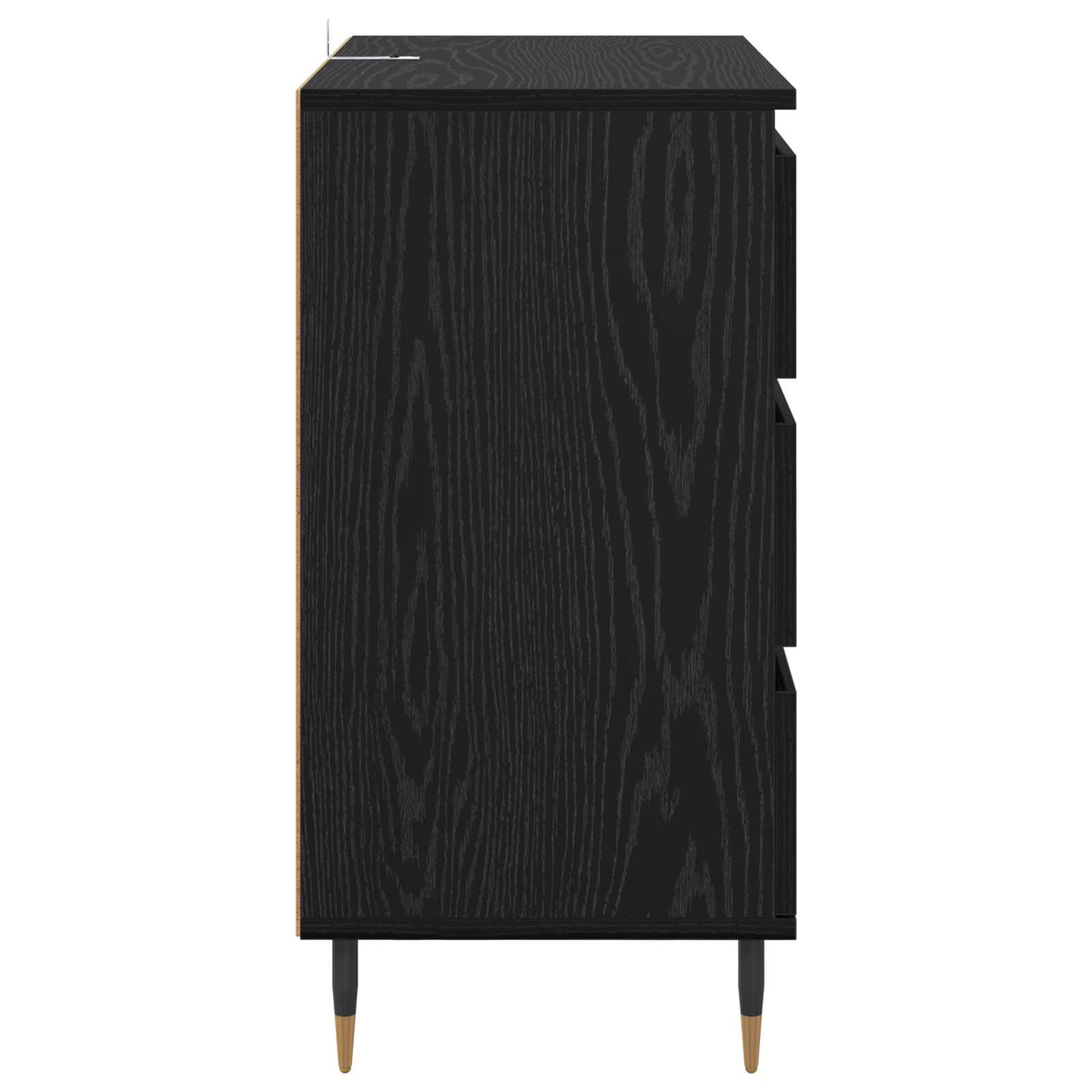 Buffet avec tiroir Chêne noir 60 x 35 x 70 cm Bois d'ingénierie - XIOS