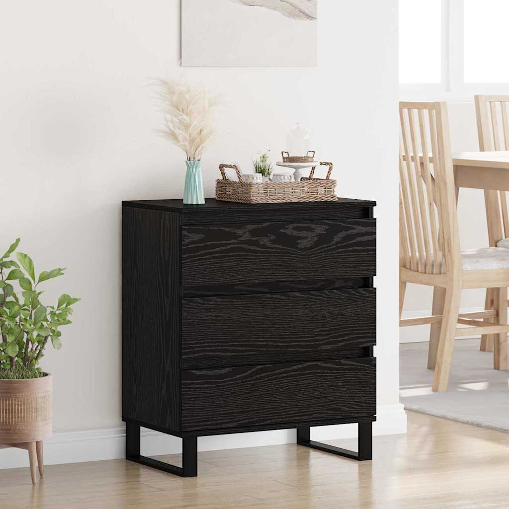 Buffet avec tiroir Chêne noir 60 x 35 x 70 cm Bois d'ingénierie - XIOS
