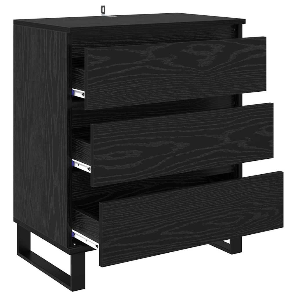 Buffet avec tiroir Chêne noir 60 x 35 x 70 cm Bois d'ingénierie - XIOS