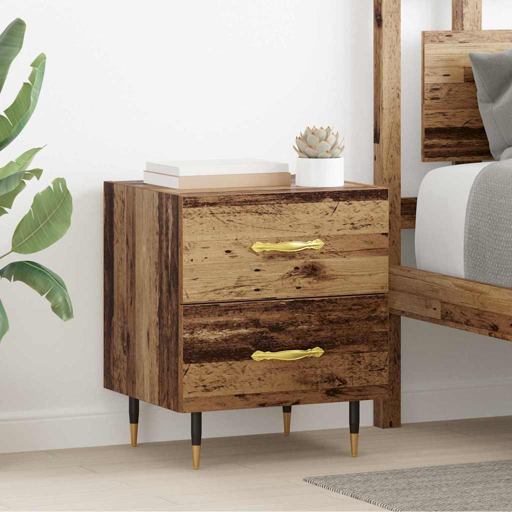 Cabinet de chevet avec tiroir Bois ancien 40 x 35 x 47.5 cm - XIOS