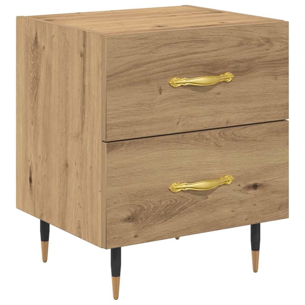 Cabinet de chevet avec tiroir chêne artisanal 40 x 35 x 47.5 cm - XIOS