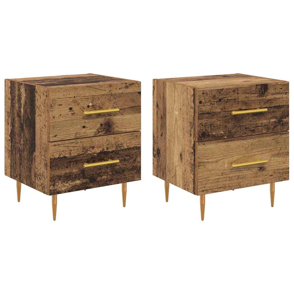 Cabinet de chevet 2 pcs Bois Ancien 40 x 35 x 47,5 cm - XIOS