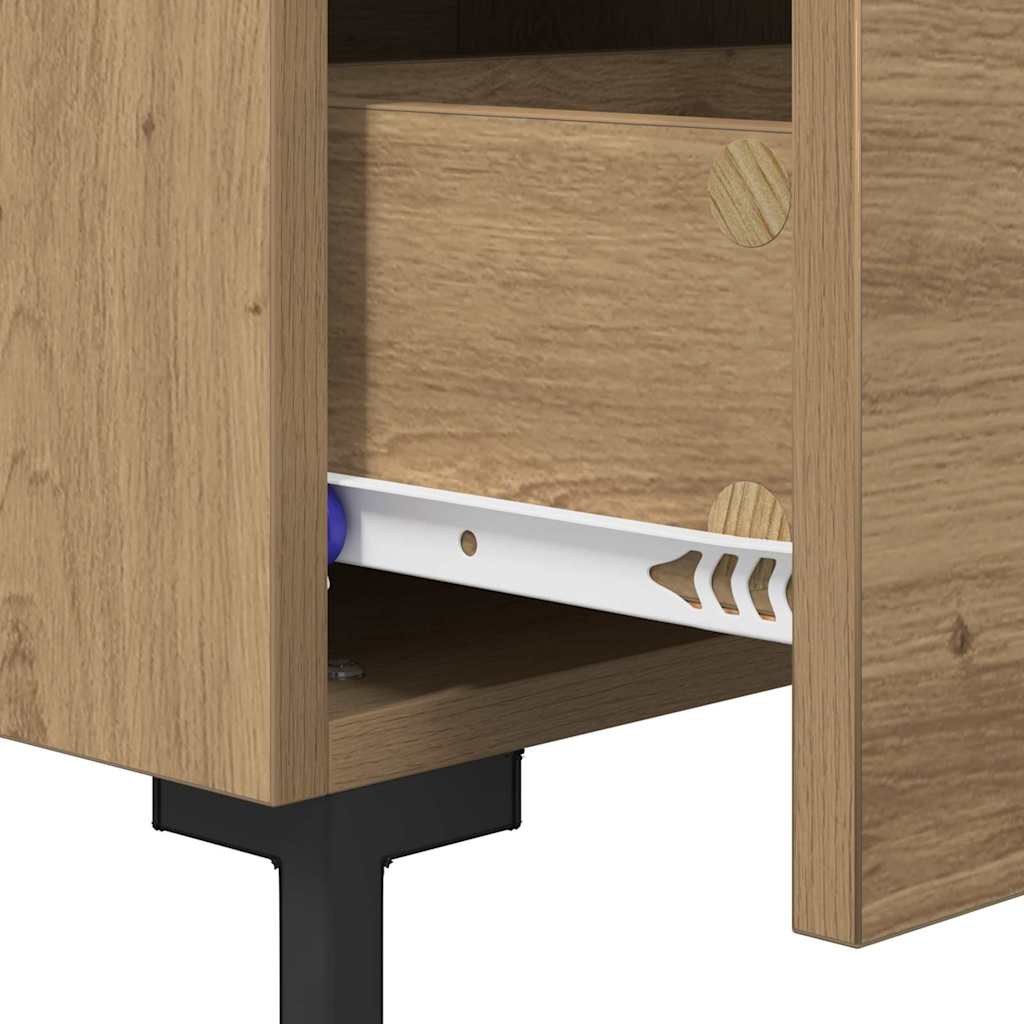 Cabinet de chevet 2 pcs Chêne artisanal 40 x 35 x 47,5 cm - XIOS