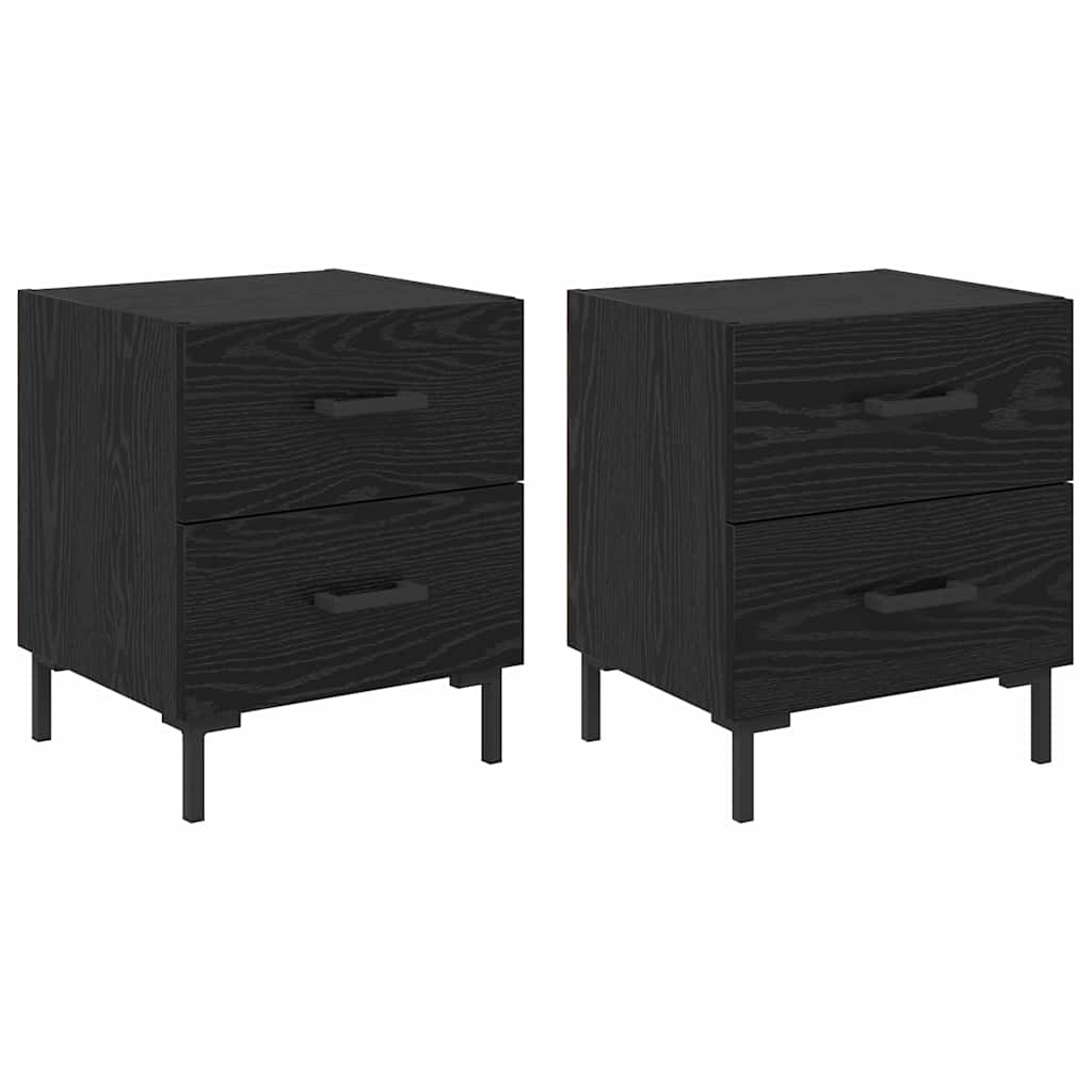 Cabinet de chevet 2 pcs Chêne noir 40 x 35 x 47,5 cm - XIOS