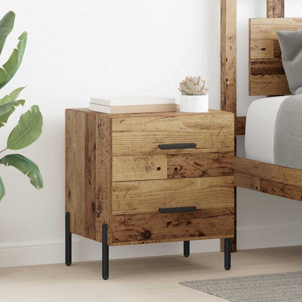 Cabinet de chevet avec tiroir Bois ancien 40 x 35 x 47.5 cm - XIOS