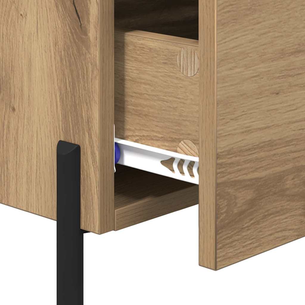 Cabinet de chevet avec tiroir chêne artisanal 40 x 35 x 47.5 cm - XIOS