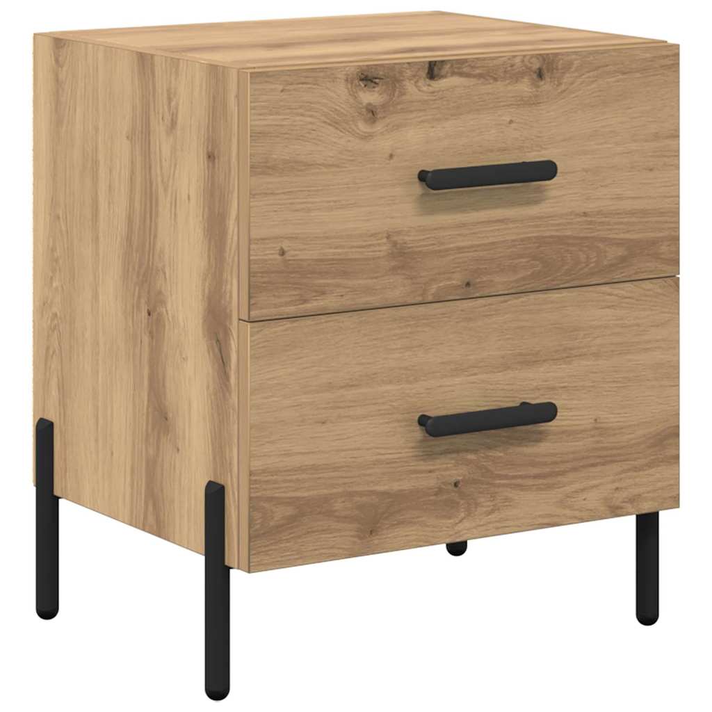 Cabinet de chevet avec tiroir chêne artisanal 40 x 35 x 47.5 cm - XIOS