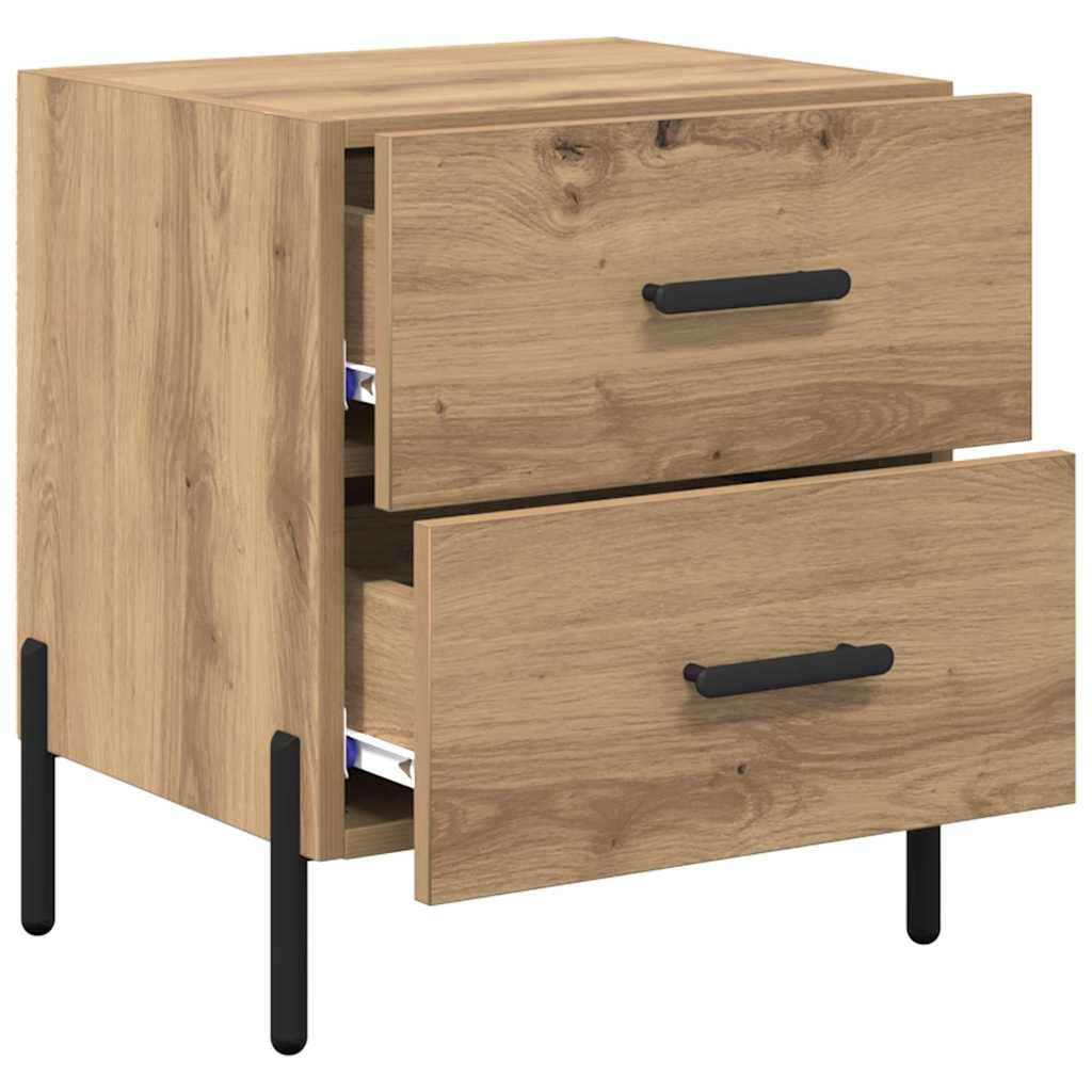 Cabinet de chevet avec tiroir chêne artisanal 40 x 35 x 47.5 cm - XIOS