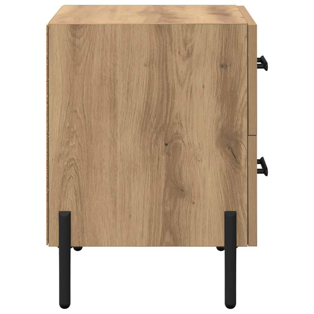 Cabinet de chevet avec tiroir chêne artisanal 40 x 35 x 47.5 cm - XIOS
