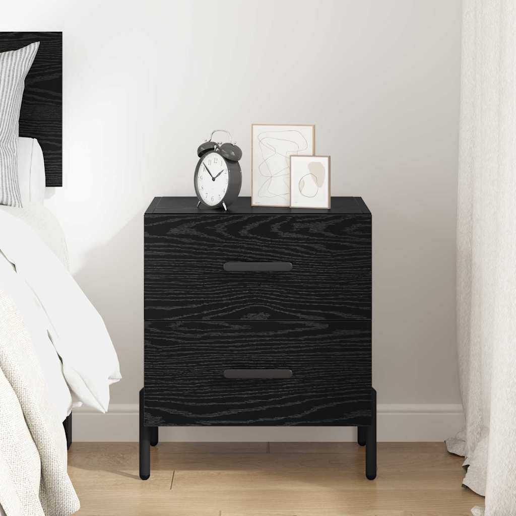 Cabinet de chevet avec tiroir Chêne noir 40 x 35 x 47.5 cm - XIOS