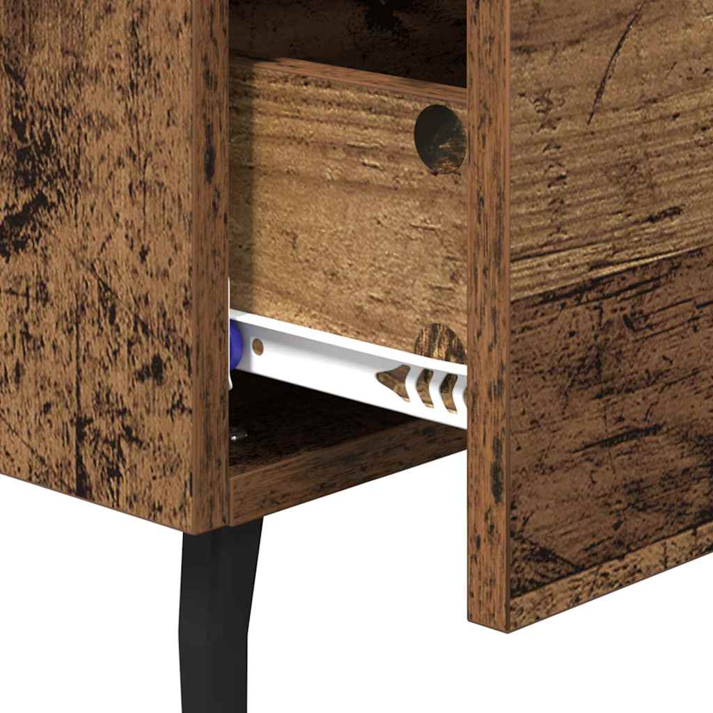 Cabinet de chevet avec tiroir Bois ancien 40 x 35 x 47.5 cm - XIOS