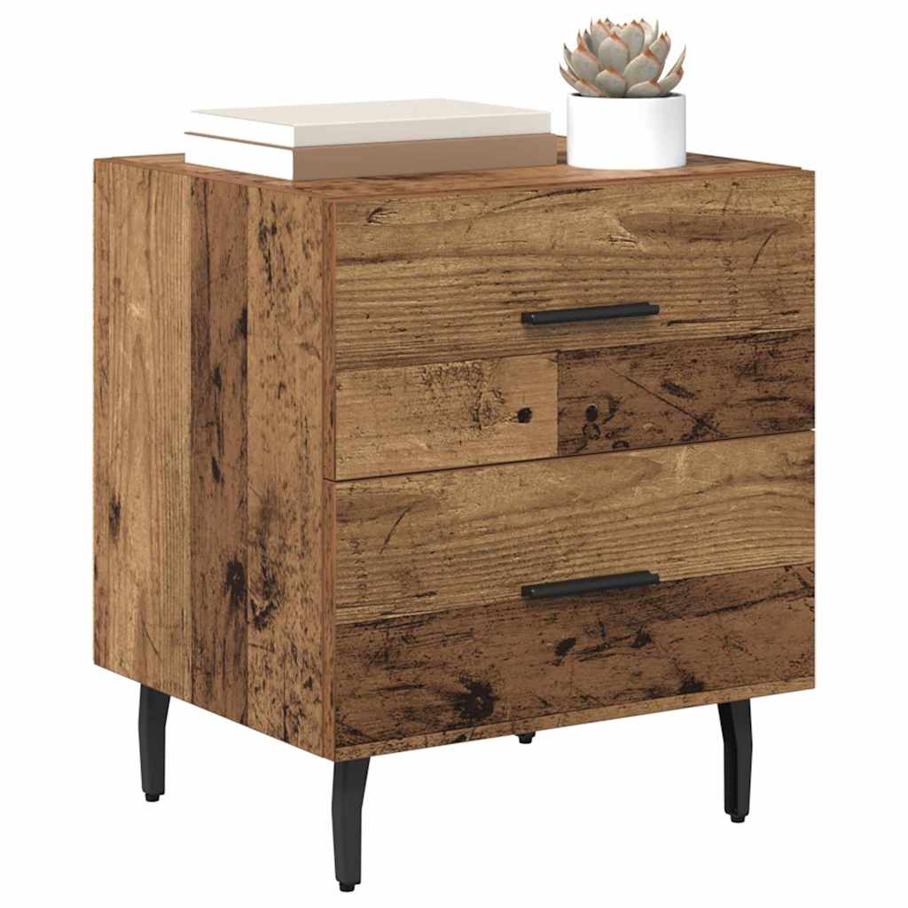 Cabinet de chevet avec tiroir Bois ancien 40 x 35 x 47.5 cm - XIOS