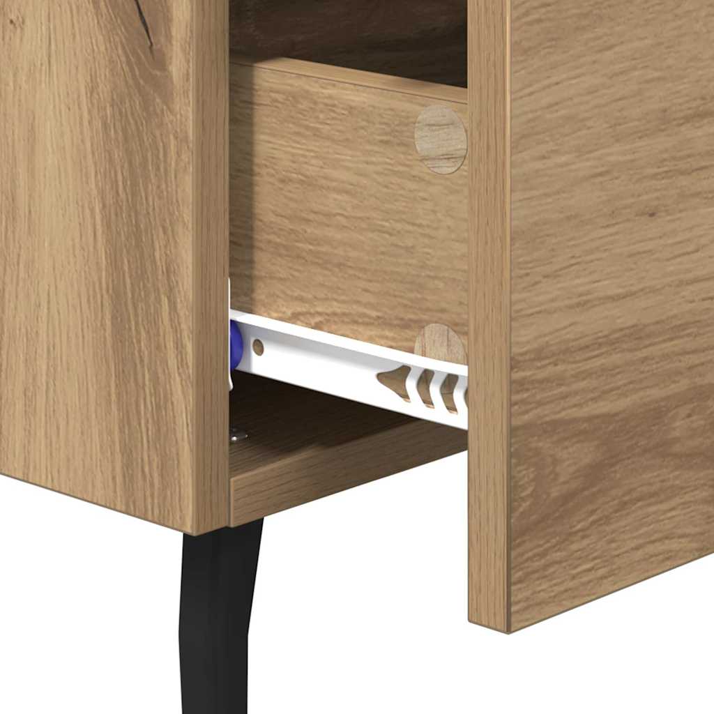 Cabinet de chevet avec tiroir chêne artisanal 40 x 35 x 47.5 cm - XIOS