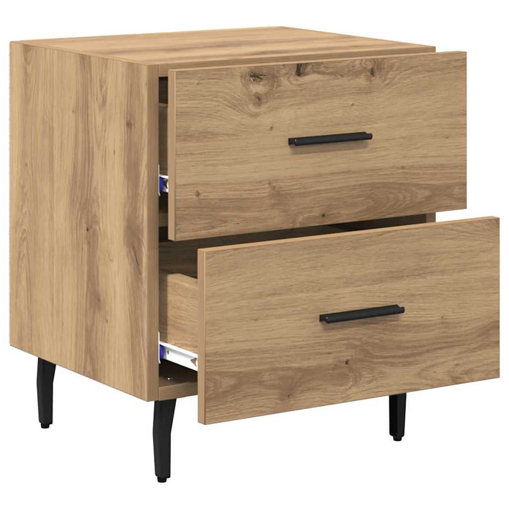 Cabinet de chevet avec tiroir chêne artisanal 40 x 35 x 47.5 cm - XIOS