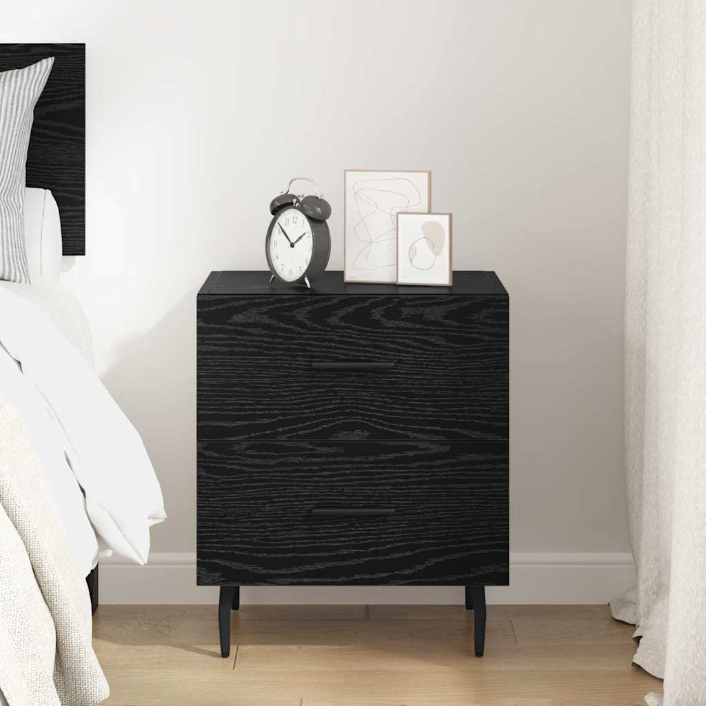 Cabinet de chevet avec tiroir Chêne noir 40 x 35 x 47.5 cm - XIOS
