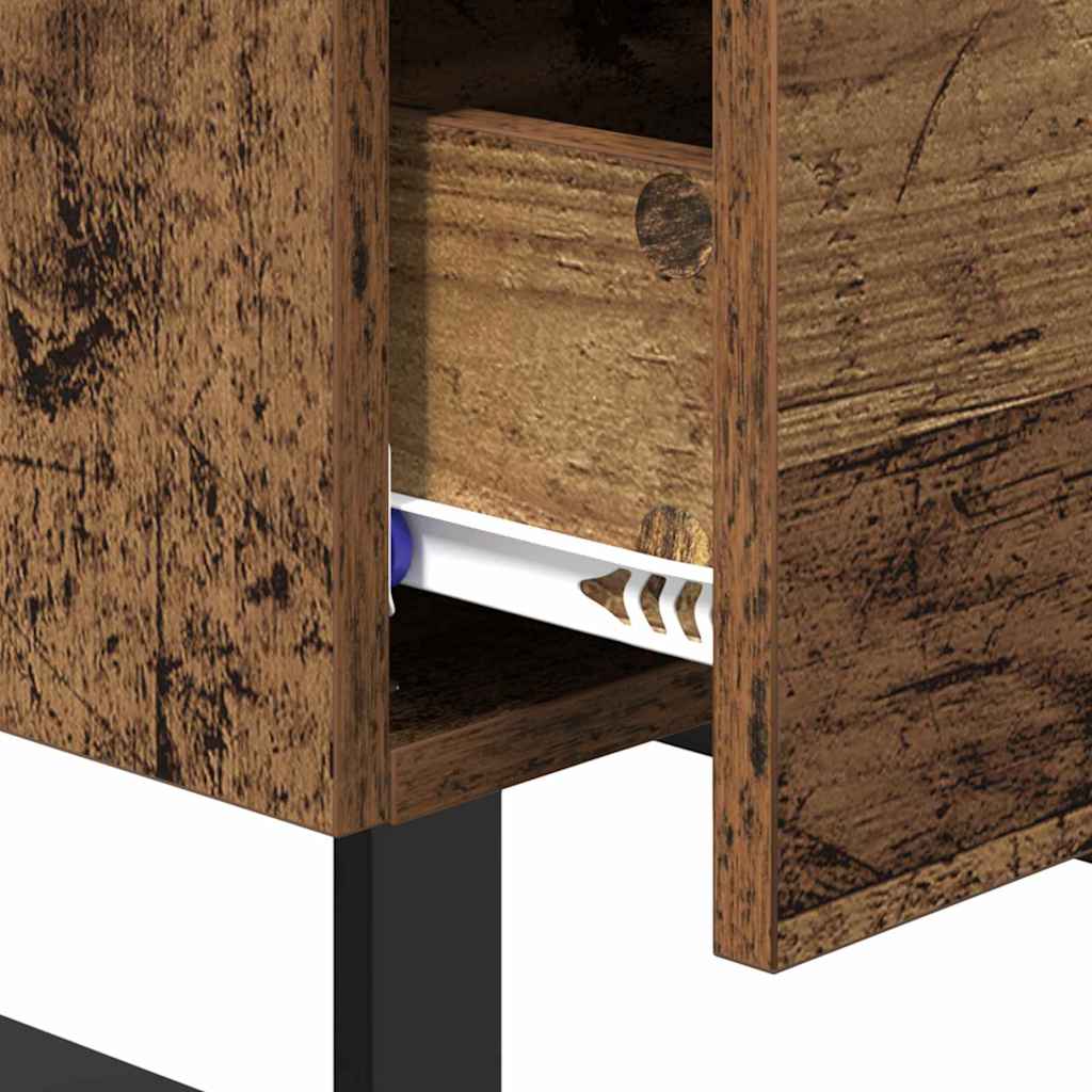 Cabinet de chevet avec tiroir Bois ancien 40 x 35 x 47.5 cm - XIOS