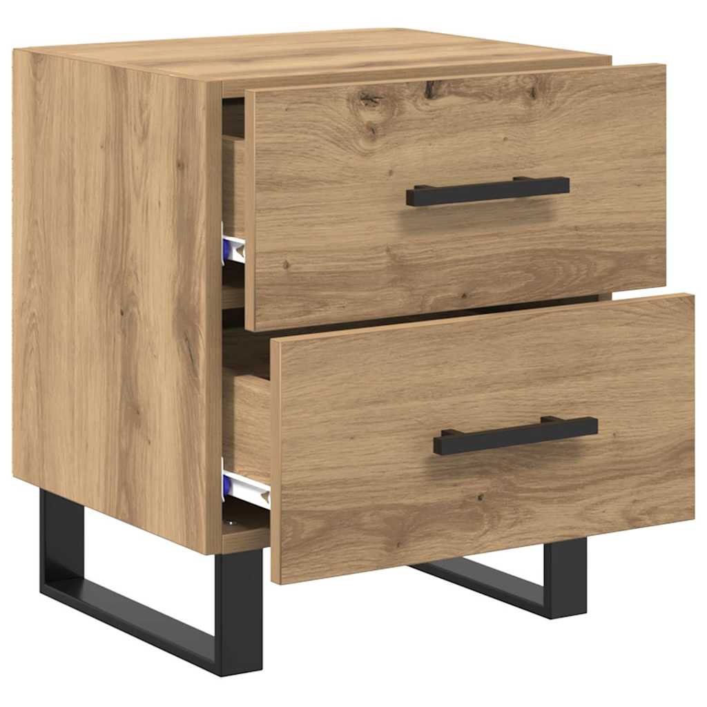 Cabinet de chevet avec tiroir chêne artisanal 40 x 35 x 47.5 cm - XIOS