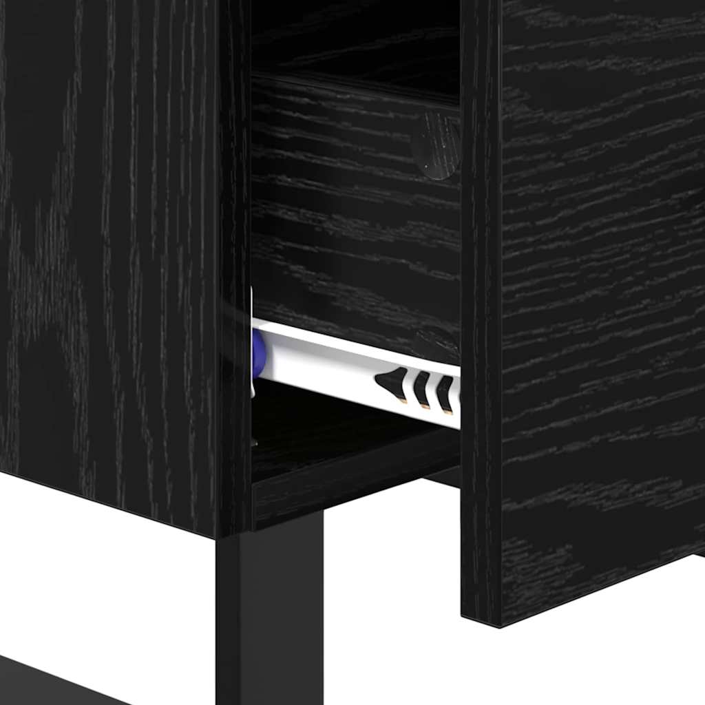 Cabinet de chevet avec tiroir Chêne noir 40 x 35 x 47.5 cm - XIOS