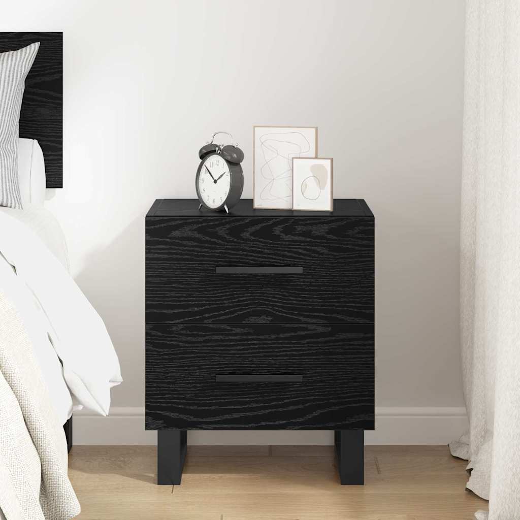 Cabinet de chevet avec tiroir Chêne noir 40 x 35 x 47.5 cm - XIOS