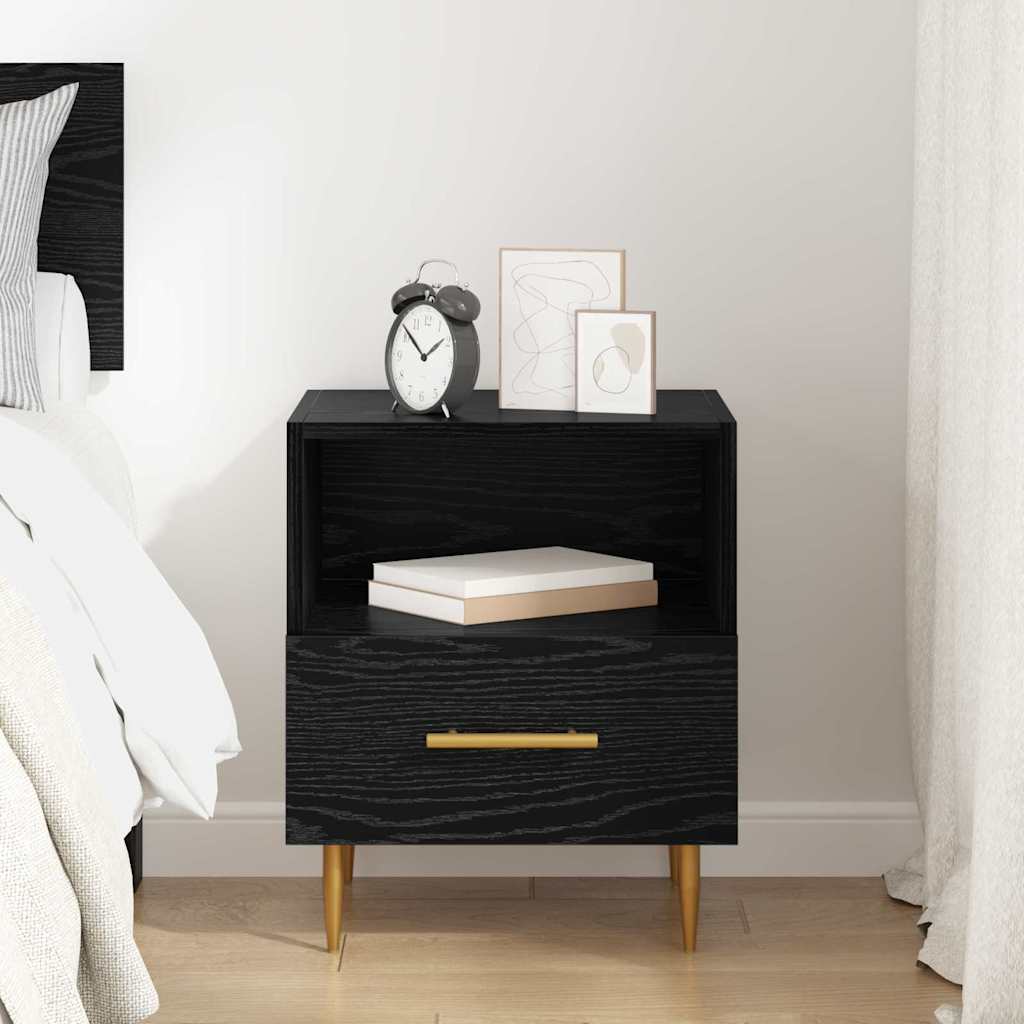 Table de chevet Noir 40 x 35 x 47.5 cm Bois d'ingénierie - XIOS