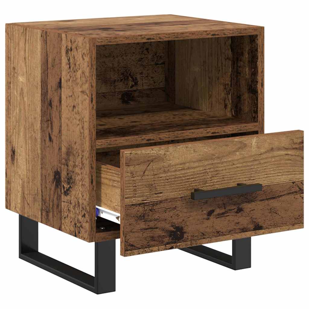 Cabinet de chevet avec tiroir Bois ancien 40 x 35 x 47.5 cm - XIOS