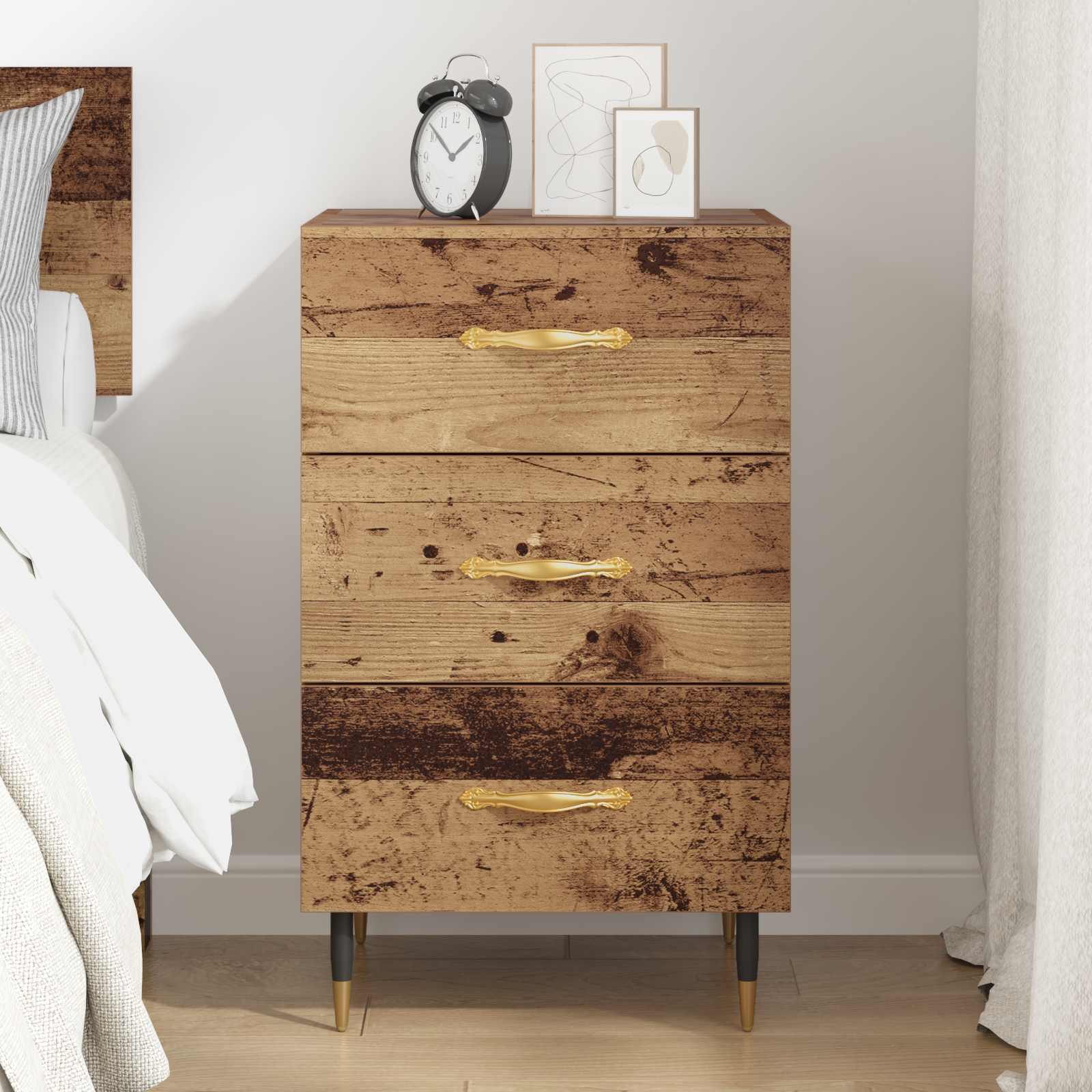 Cabinet de chevet Bois ancien 40 x 40 x 66 cm Bois d'ingénierie - XIOS