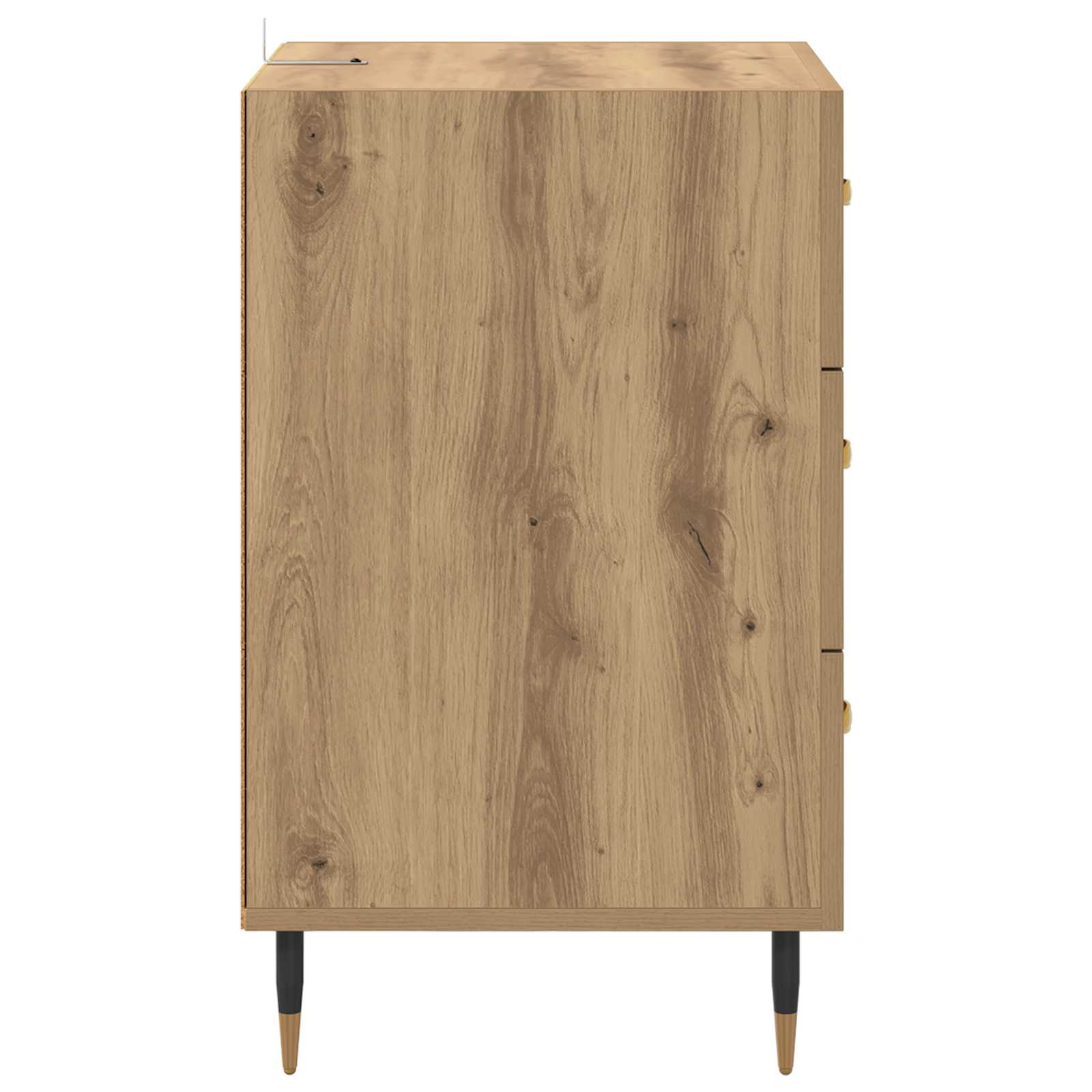 Cabinet de chevet avec tiroir Chêne artisanal 40 x 40 x 66 cm - XIOS