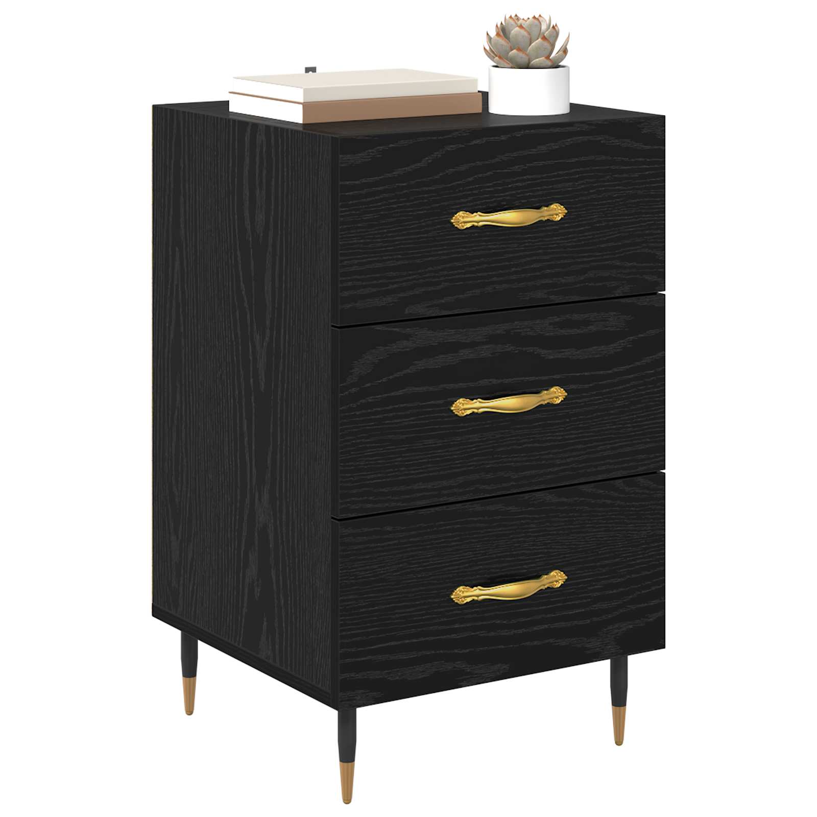 Cabinet de chevet Chêne noir 40 x 40 x 66 cm Bois d'ingénierie - XIOS
