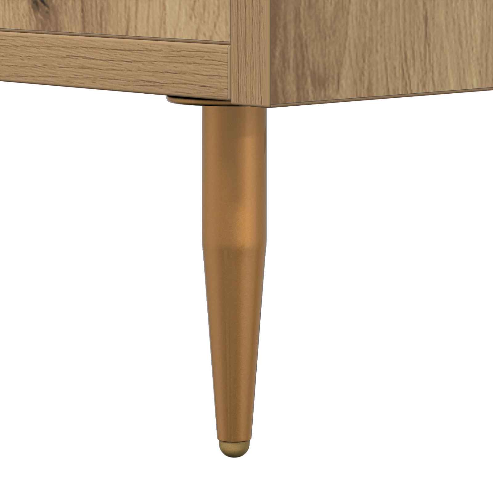 Cabinet de chevet avec tiroir Chêne artisanal 40 x 40 x 66 cm - XIOS
