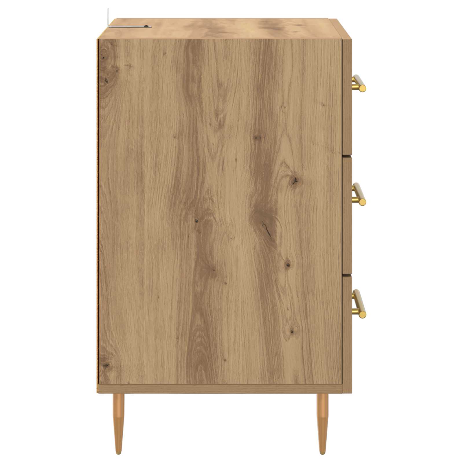 Cabinet de chevet avec tiroir Chêne artisanal 40 x 40 x 66 cm - XIOS