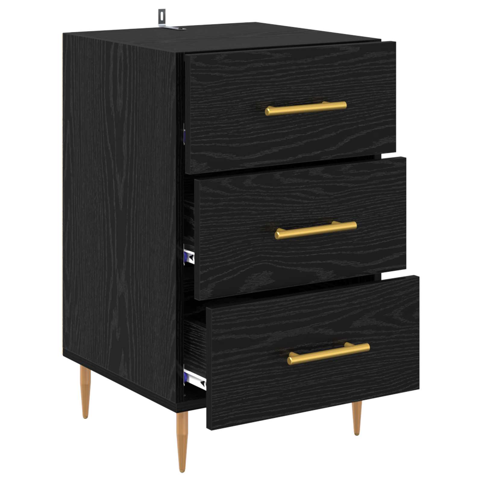 Cabinet de chevet Chêne noir 40 x 40 x 66 cm Bois d'ingénierie - XIOS