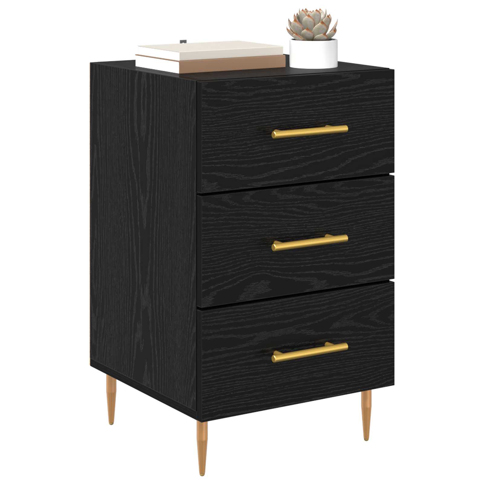 Cabinet de chevet Chêne noir 40 x 40 x 66 cm Bois d'ingénierie - XIOS