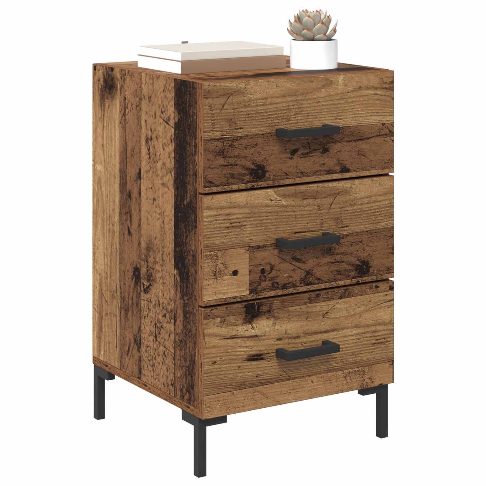 Cabinet de chevet Bois ancien 40 x 40 x 66 cm Bois d'ingénierie - XIOS