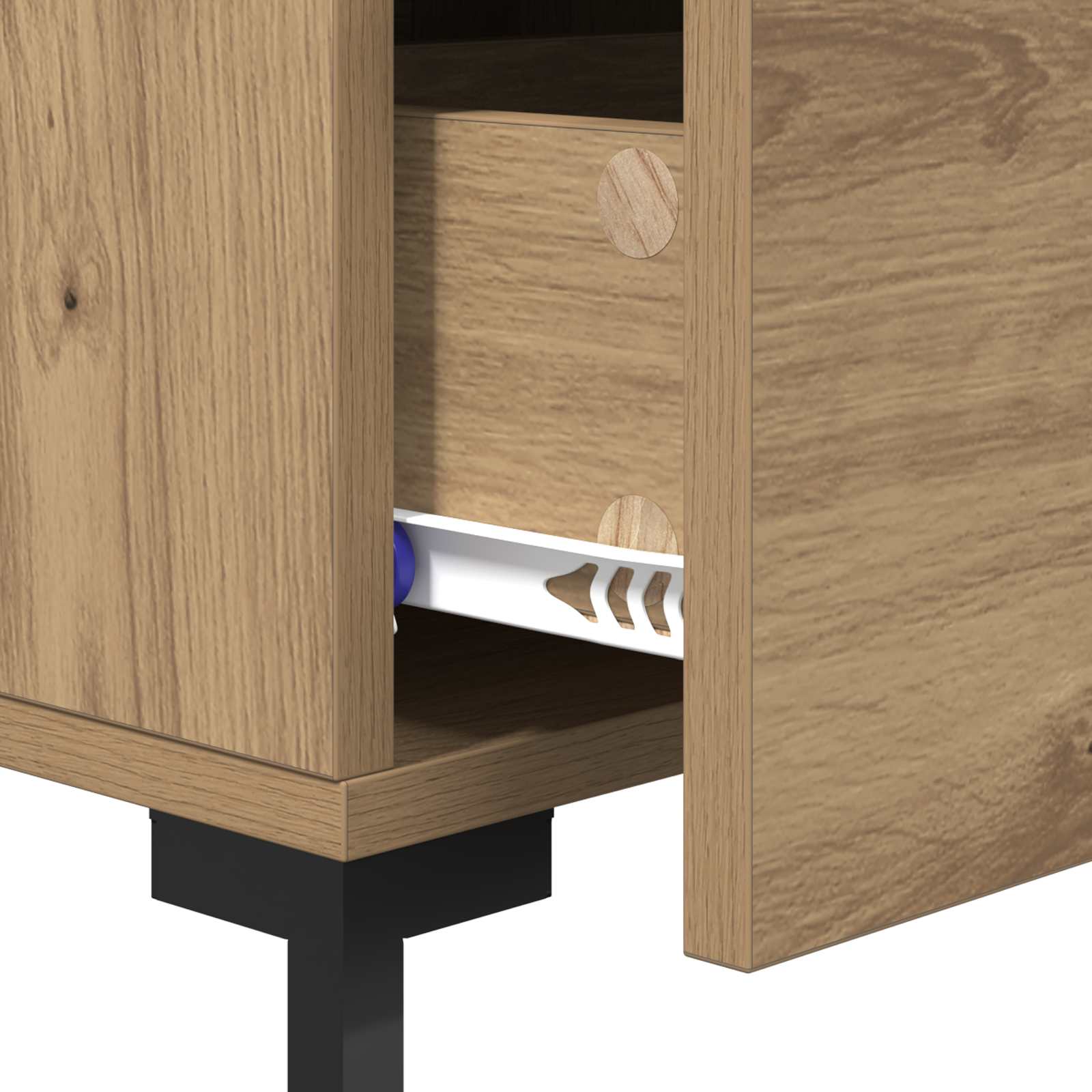 Cabinet de chevet Chêne artisanal 40 x 40 x 66 cm - XIOS