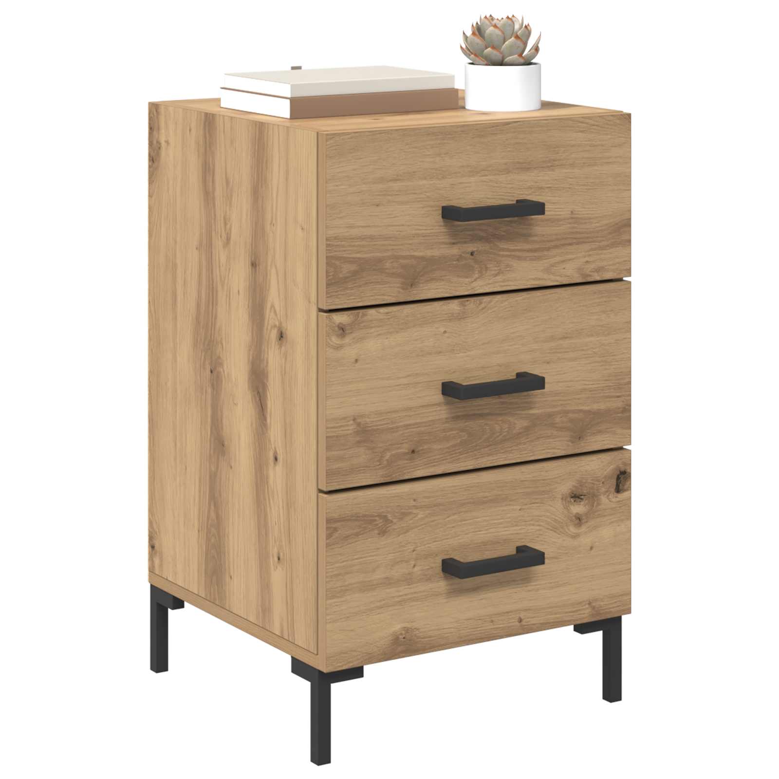 Cabinet de chevet Chêne artisanal 40 x 40 x 66 cm - XIOS