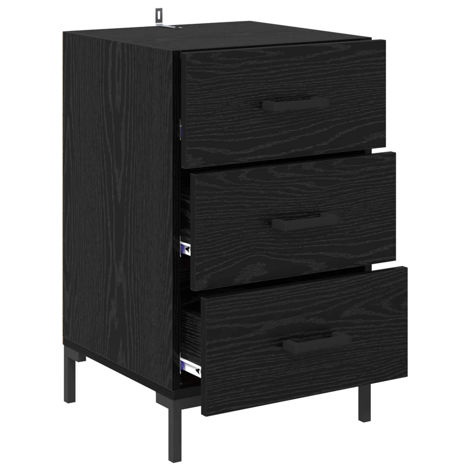 Cabinet de chevet Chêne noir 40 x 40 x 66 cm Bois d'ingénierie - XIOS