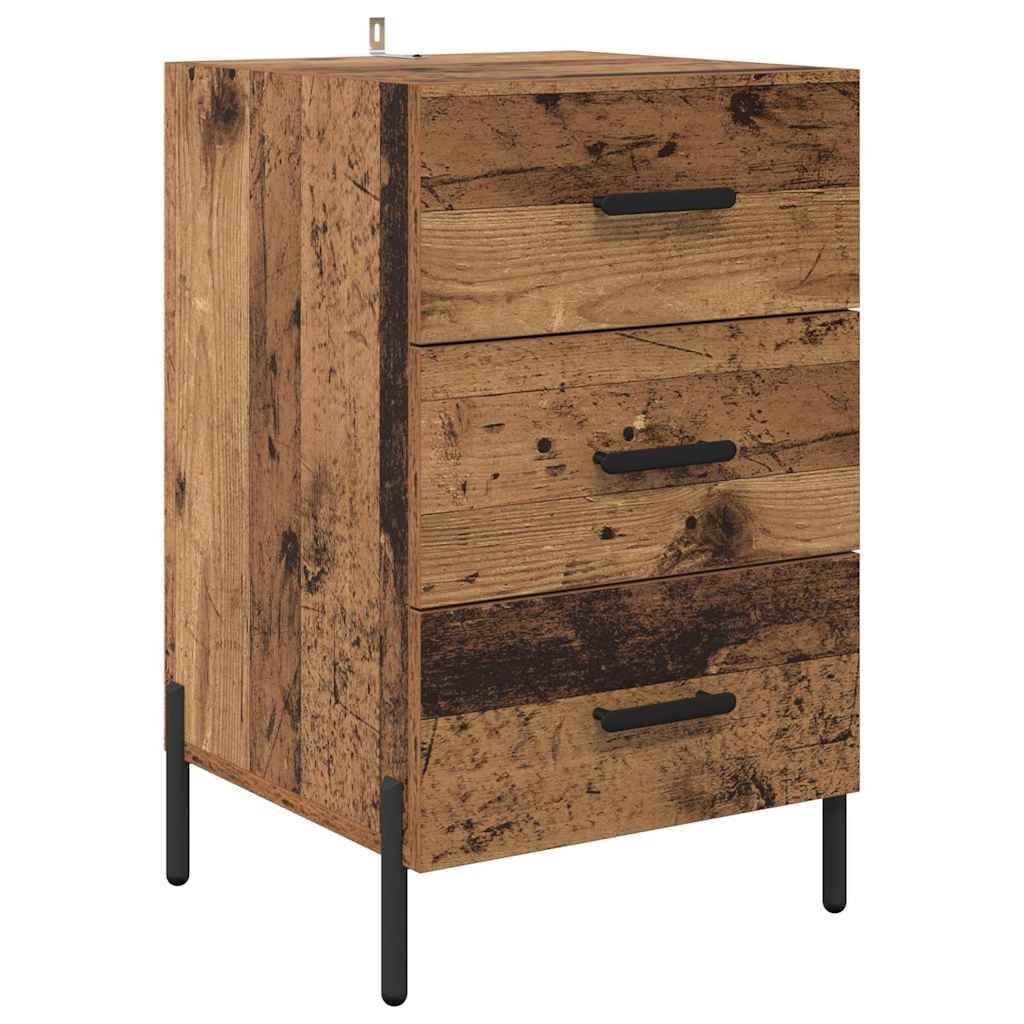 Cabinet de chevet Bois ancien 40 x 40 x 66 cm Bois d'ingénierie - XIOS