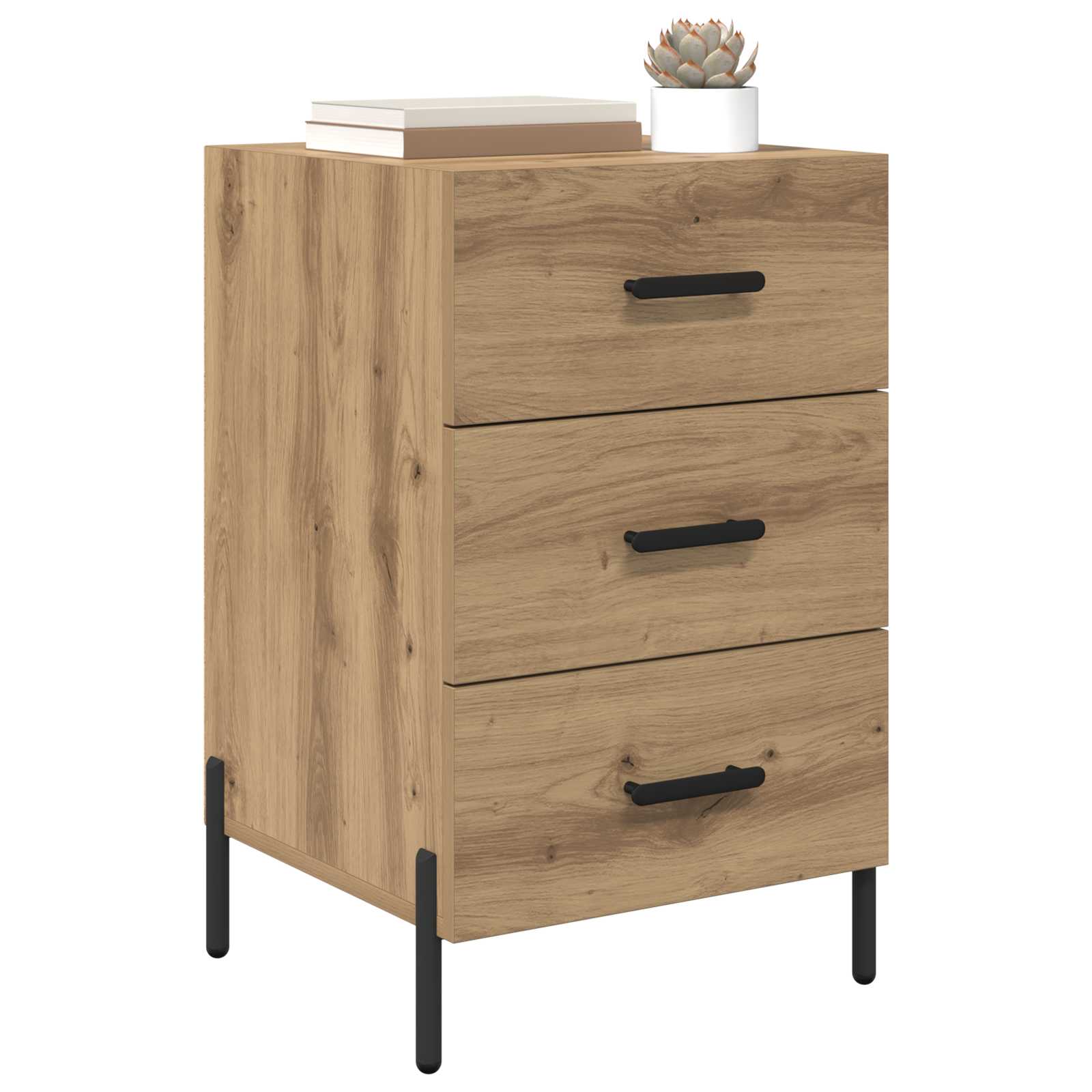 Cabinet de chevet Chêne artisanal 40 x 40 x 66 cm - XIOS