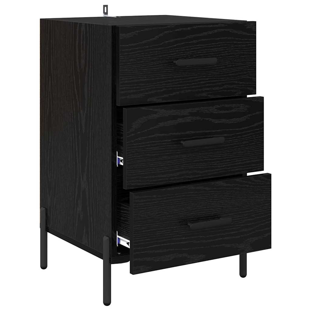 Cabinet de chevet Chêne noir 40 x 40 x 66 cm Bois d'ingénierie - XIOS