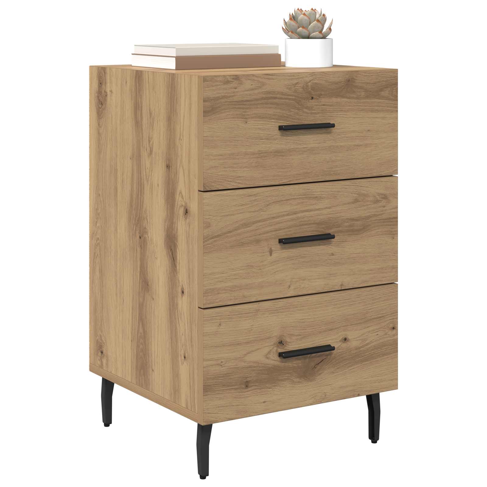 Cabinet de chevet Chêne artisanal 40 x 40 x 66 cm - XIOS