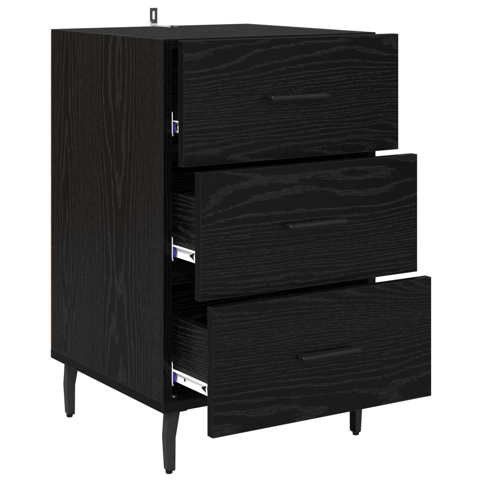Cabinet de chevet Chêne noir 40 x 40 x 66 cm Bois d'ingénierie - XIOS