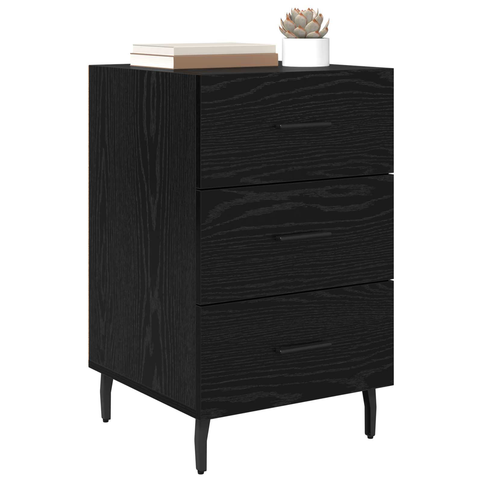 Cabinet de chevet Chêne noir 40 x 40 x 66 cm Bois d'ingénierie - XIOS