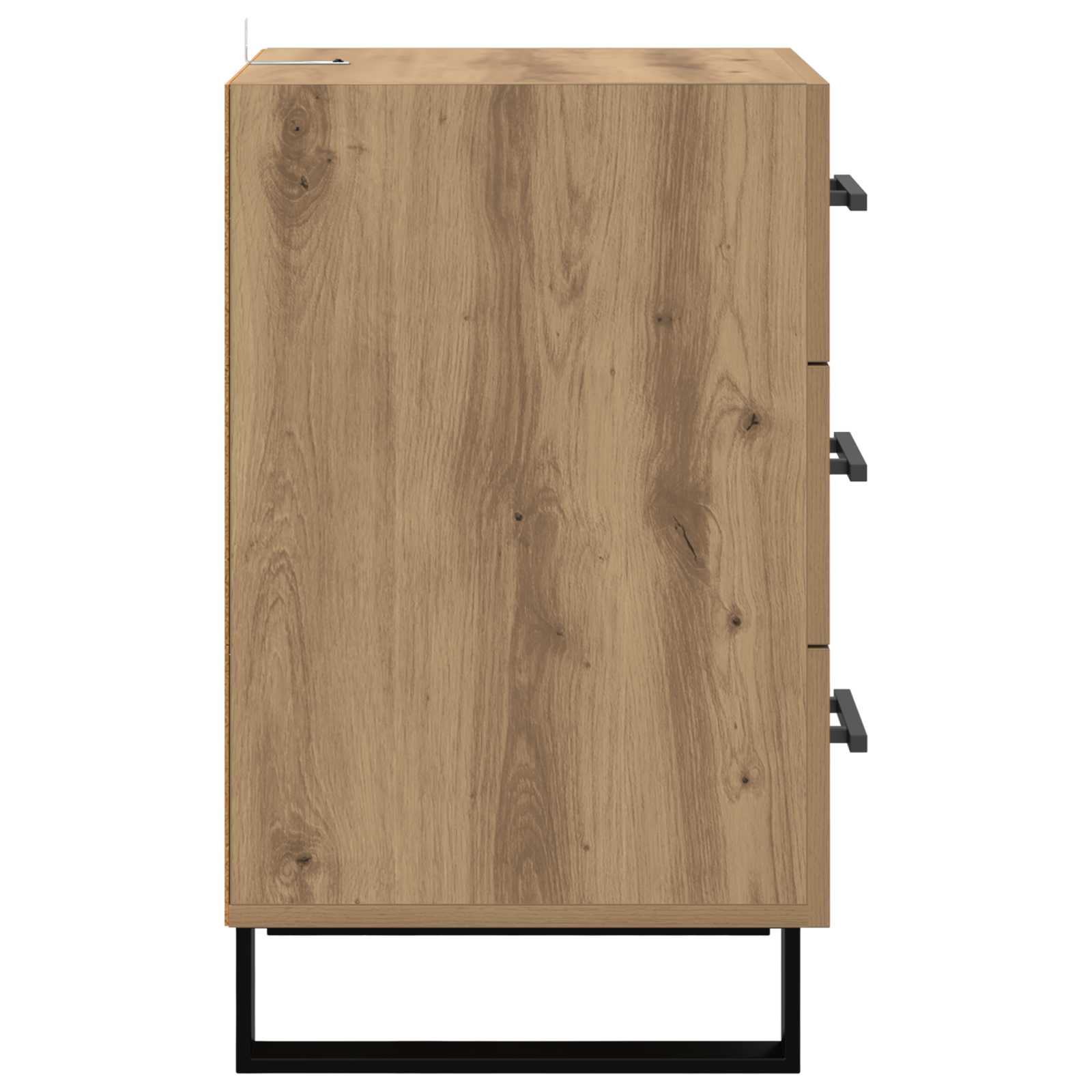 Cabinet de chevet avec tiroir Chêne artisanal 40 x 40 x 66 cm - XIOS