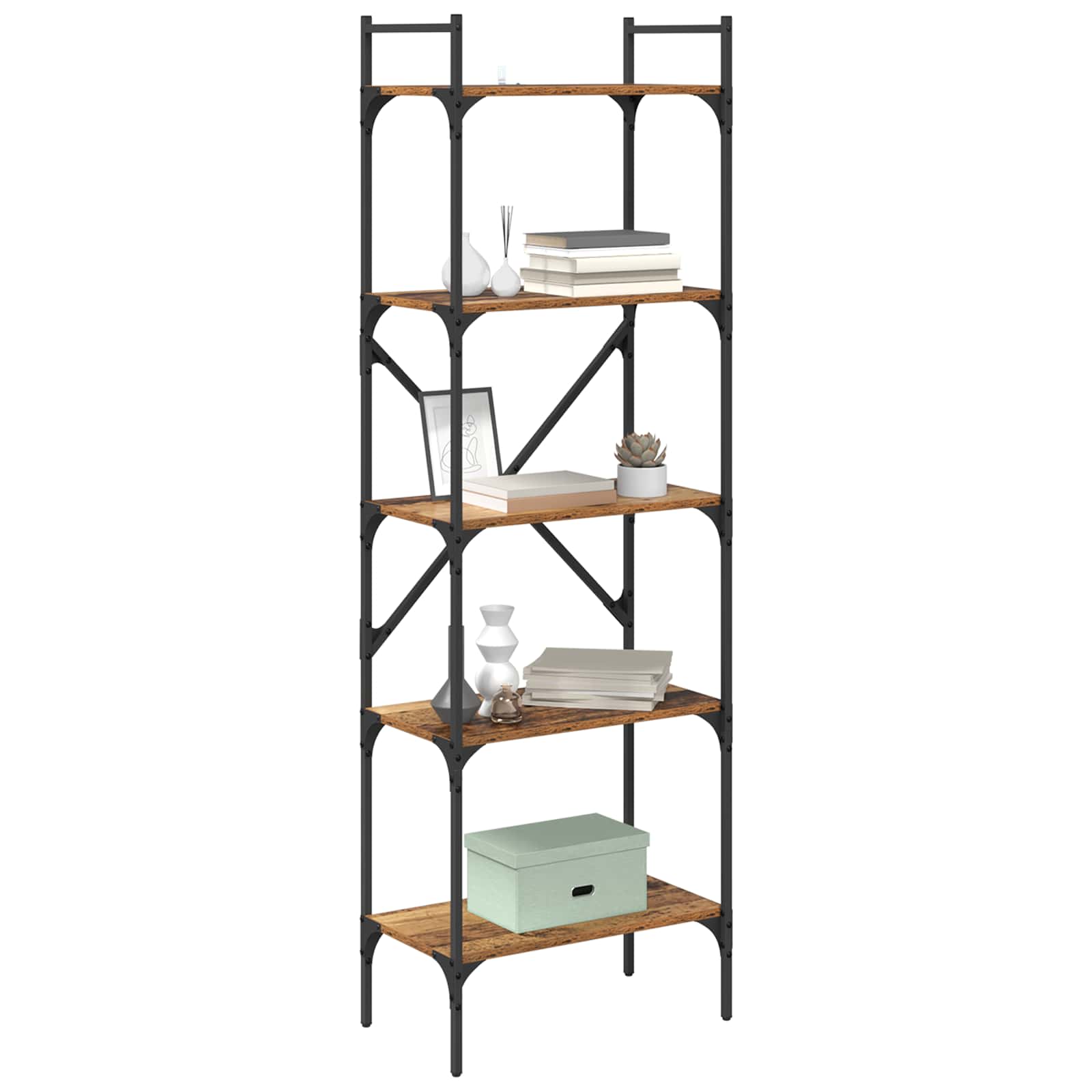 Bibliothèque Bois Ancien 56 x 32 x 174 cm Bois d'ingénierie - XIOS