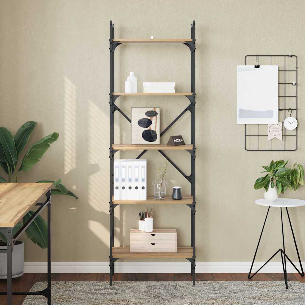 Bibliothèque Chêne artisanal 56 x 32 x 174 cm Bois d'ingénierie - XIOS