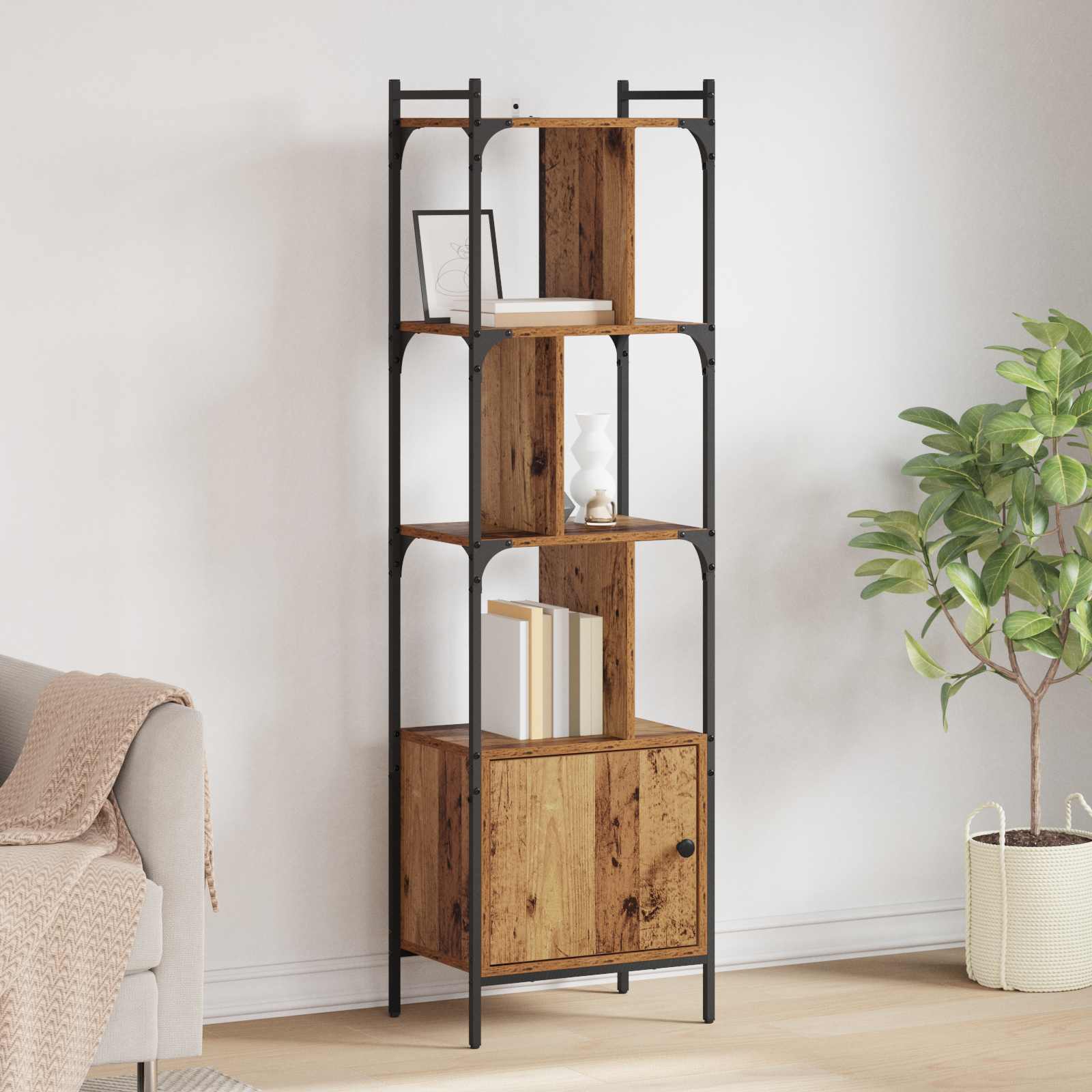 Bibliothèque Bois Ancien 44,5 x 30 x 154,5 cm Bois d'ingénierie - XIOS