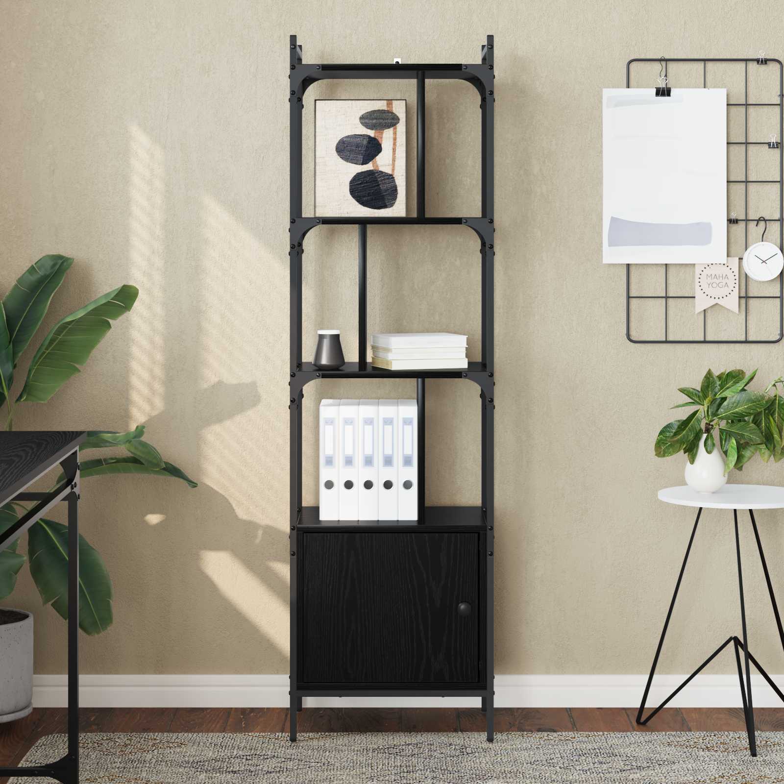 Bibliothèque Chêne noir 44,5 x 30 x 154,5 cm Bois d'ingénierie - XIOS