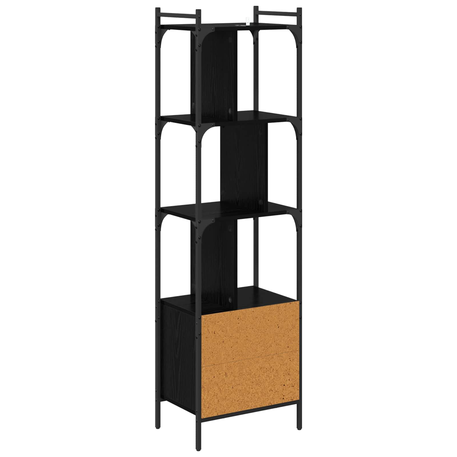 Bibliothèque Chêne noir 44,5 x 30 x 154,5 cm Bois d'ingénierie - XIOS