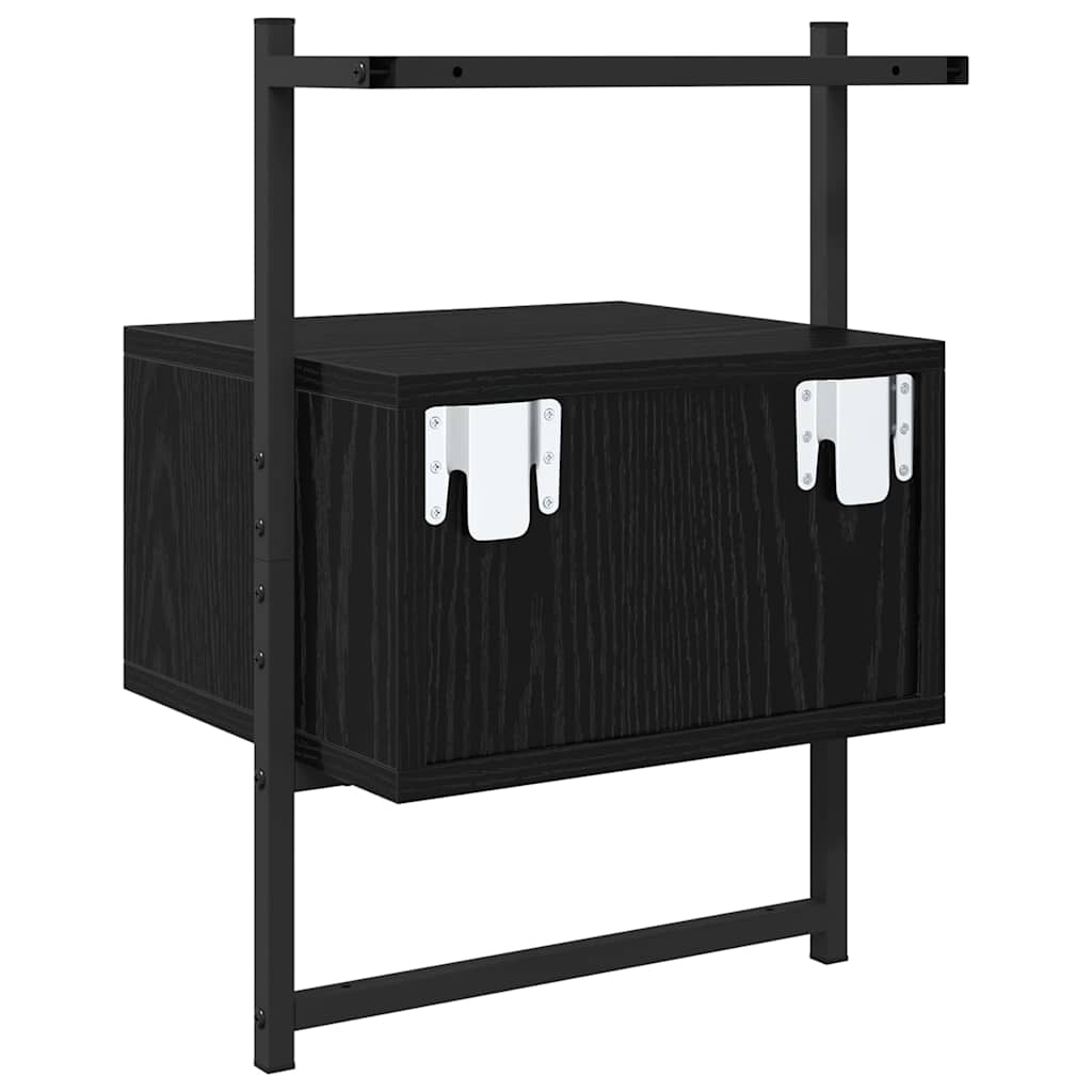 Cabinet de chevet avec tiroir 2 pcs Chêne noir 35 x 30 x 51 cm - XIOS