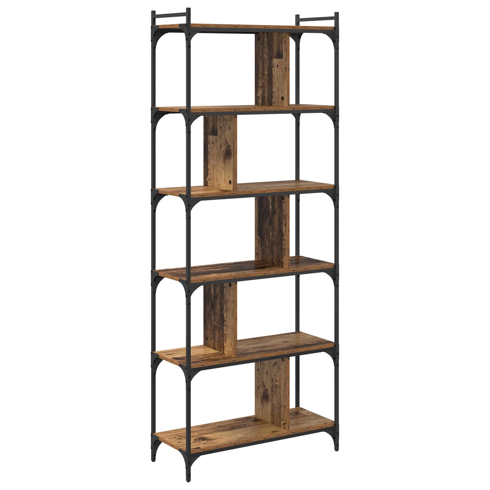 Bibliothèque Bois ancien 76 x 32 x 192 cm Bois d'ingénierie - XIOS